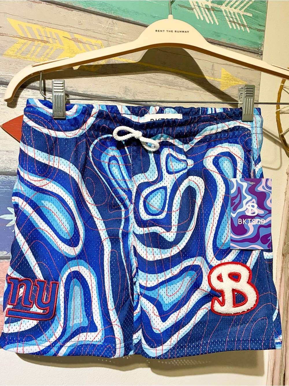 NWT Bucket Squad New York Giants NFL mesh shorts